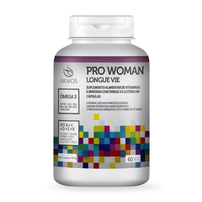 Pro Woman Longue Vie Suplemento Alimentar 60 Cápsulas Akmos Sabor Sem sabor